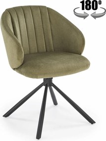 Sedia girevole in tessuto K533 oliva