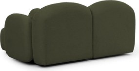 Divano angolare verde (con penisola a destra/con chaise lounge) con rivestimento in bouclé Orbit – Ropez