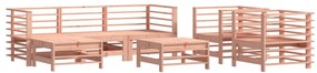 Set salotto da giardino 7 pz in legno massello di douglas