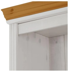 Libreria bianca in pino massiccio 74x223x37 cm Anita – Støraa