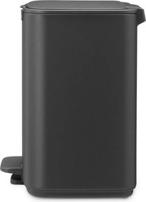 Cestino per la spazzatura grigio scuro in acciaio con pedale 7 l Bo – Brabantia