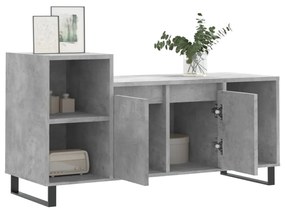 Mobile per tv grigio cemento 100x35x55 cm legno multistrato