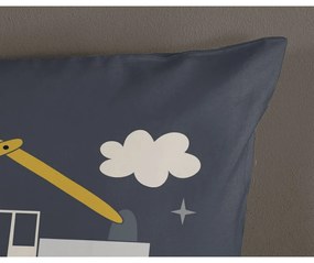 Set copripiumino e federa da bambini grigio in cotone per letto singolo 140x200 cm Rush – Good Morning