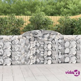vidaXL Cesti Gabbioni ad Arco 2 pz 300x30x100/120 cm Ferro Zincato