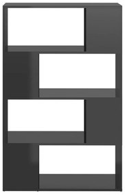 Libreria/divisorio grigio lucido 80x24x124,5 cm