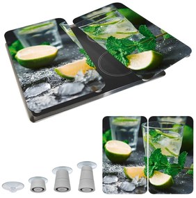 Set di 2 cappe da cucina in vetro con, 52 x 30 cm Mojito - Wenko