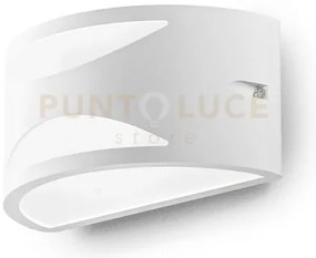 Ges1040- applique 1 luce in alluminio attacco e27 colore bianco