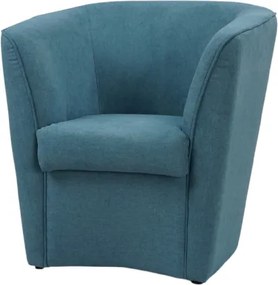 Poltrona in tessuto antimacchia Turchese imbottita moderna