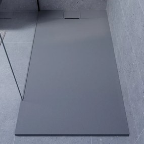 Piatto doccia SENSEA in composito minerale di resina gelificata Neo grigio L 90 x L 160 x H 3.1 cm opaco
