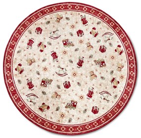 Tappeto rotondo rosso natalizio in misto cotone ø 200 cm Toy's Delight Red Christmas - Villeroy&amp;Boch