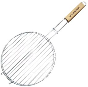 Griglia Doppia Rotonda Campingaz 40 Cm Con Manico Legno per Barbecue Fornacella