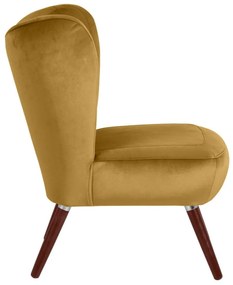 Poltrona gialla Velvet Sari - Max Winzer