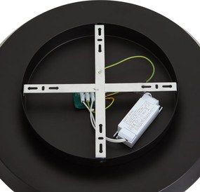 Plafoniera moderna nero opaco con LED dimmerabile a 3 livelli - Sombra