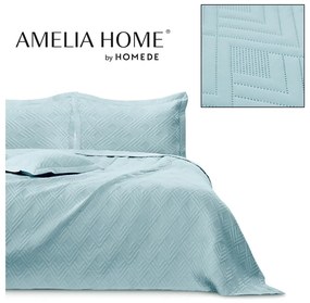 Copriletto azzurro in microfibra con rivestimento trapuntato 220x240 cm Ophelia – Restilo