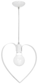 Lampadario per bambini CUORE 1xE27/60W/230V bianco