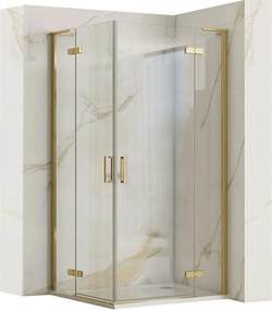 Cabina doccia REA Hugo 90x90 Gold Brush