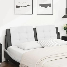 Cuscino Testiera Bianco E Nero 160 Cm İn Similpelle /