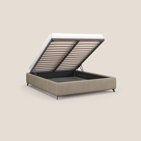 Sara sommier con giroletto contenitore in tessuto impermeabile T02 beige