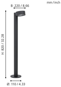 Eglo 98739 - Lampada LED da esterno PALOSCO LED/6W/230V IP44