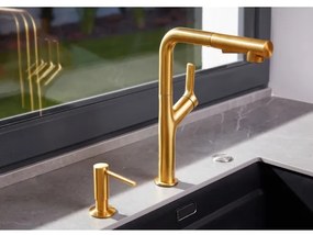 KFA Armatura 990-100-31 - Distributore di sapone da incasso DUERO acciaio inossidabile/oro