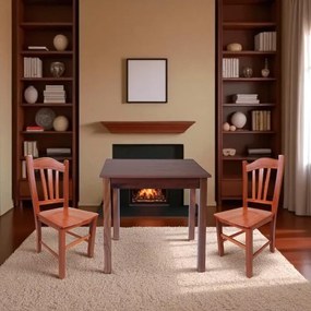 Tavolo fisso in legno con gamba quadrata RISTORANTE misura 90x90 NOCE