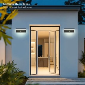 Brilagi-LED Applique da esterno con sensore TESSI LED/10W/230V nera IP54