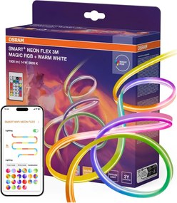 Osram - Striscia LED RGBW dimmerabile per esterni SMART+ MAGIC 3m LED/14W/230V Wi-Fi + telecomando