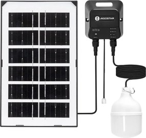 Aigostar - Lampadario solare a LED 35W/12V 3000 mAh 6500K, diam. 10 cm