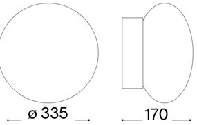 Ideal Lux-Plafoniera da bagno BUBBLE 1xE27/60W/230V diametro 33,5 cm IP44 bianco