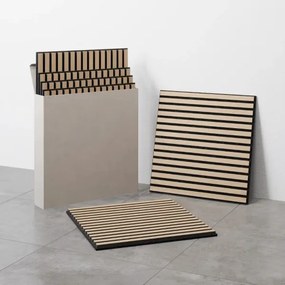 BATH DELUXE 54-060-08-86-12 - SET 4x Pannello acustico a parete DANVIKEN 60x60 cm quercia