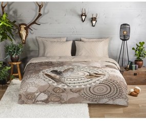 Biancheria da letto marrone in flanella per letto singolo 140x200 cm Ringhda – HIP