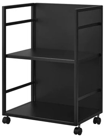 Scaffale in metallo nero con rotelle 42x60 cm Tower - YAMAZAKI