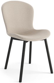 FIORA Beige (tessuto Basel 24) - MODERNA SEDIA IMBOTTITA PER SALONE/SALA DA PRANZO LOFT