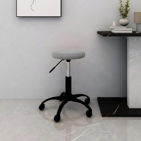 Sedia Da Ufficio Girevole Grigio Chiaro İn Velluto /