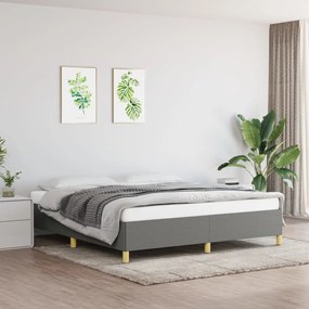 Giroletto Senza Materasso Grigio Scuro 160x200 Cm Tessuto /
