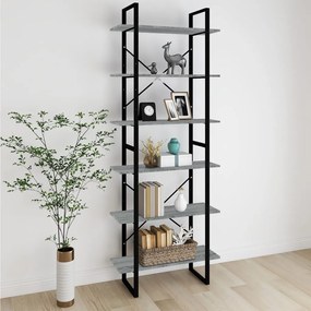 Scaffale Alto Grigio Sonoma 80x30x210 Cm İn Legno Multistrato /
