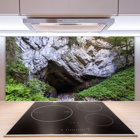 Pannello rivestimento parete cucina Grotta di montagna della natura 100x50 cm