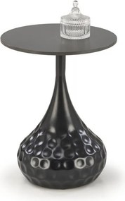 Tavolino da caffè Verde effetto marmo nero / nero - ø40/h52 cm