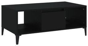 Tavolino da salotto nero 90x50x36,5 cm in legno multistrato