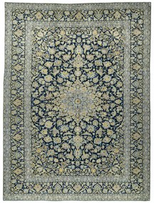 Kashan Tappeto persiano 290x390 Blu (Iran) Annodato A Mano