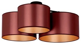 Duolla - Lampadario a plafone ROLLER TRIO SHINY 3xE27/15W/230V rame/oro