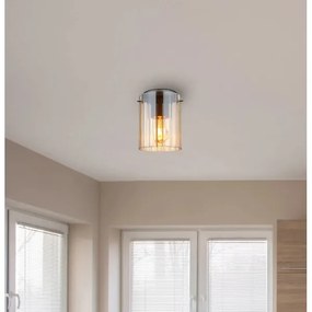 Globo 15904DA - Plafoniera TULIVAR 1xE27/40W/230V diametro 18 cm marrone