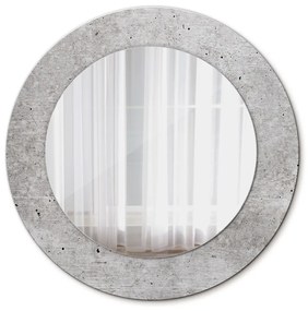 Specchio rotondo stampato Cemento grigio fi 50 cm