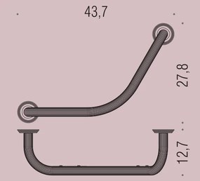 Colombo Design Hermitage B33740cr Maniglione di sicurezza da vasca Cromo