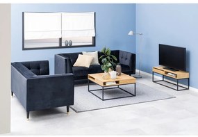 Tavolino da salotto colore naturale scuro con piano effetto rovere 80x80 cm Willford – Actona