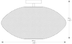 Zuma Line A8193-MBK - Lampadario a plafone ORION 1xE27/40W/230V nero