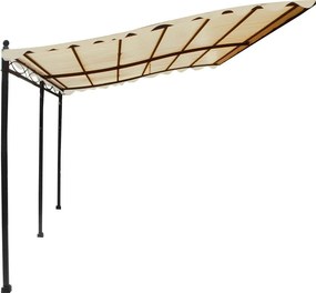 Gazebo Pergola Addossato 3x4 m in Acciaio Antracite...