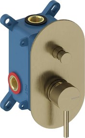 Rubinetto per doccia ad incasso monocomando 2 vie Loop oro lucido SANYCCES
