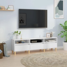 Mobile porta tv bianco 150x30x44,5 cm in legno multistrato