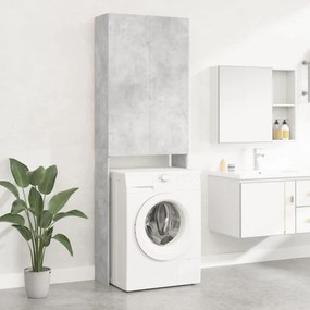 Mobile Per Lavatrice Grigio Cemento 64x25,5x190 Cm /